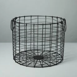 Round Wire Storage Basket With Handles Black - Hearth & Hand™ With Magnolia -Decoro Shop GUEST 89271918 20ca 45a0 9c44 39bb0a31b0f0