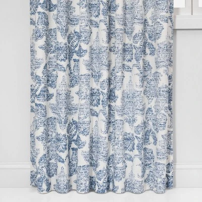 1pc Light Filtering Charade Floral Window Curtain Panel - Threshold™ 2 1pc Light Filtering Charade Floral Window Curtain Panel - Threshold™ - Image 2