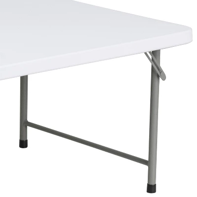 Flash Furniture 4.93-Foot Kid's Granite White Plastic Folding Table 5 Flash Furniture 4.93-Foot Kid's Granite White Plastic Folding Table - Image 5