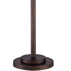 Possini Euro Design Garth Modern Floor Lamp Standing 63 1/2" Tall Oil Rubbed Bronze Burlap Fabric Drum Shade For Living Room Bedroom Office House Home -Decoro Shop GUEST 91a0537e e9a3 4be4 ac08 c325a14b911a