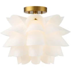 Possini Euro Design Modern Ceiling Light Semi Flush Mount Fixture White Flower Gold Metal 15 3/4" Wide Living Room Bedroom Kitchen 9 Possini Euro Design Modern Ceiling Light Semi Flush Mount Fixture White Flower Gold Metal 15 3/4" Wide Living Room Bedroom Kitchen -Decoro Shop GUEST 9caa153e a2a6 4cbb b7c7 151d401311d5