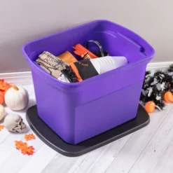 Sterilite 18 Gallon Orange Plastic Storage Container Bin Tote With Black Lid, Halloween 6 Sterilite 18 Gallon Orange Plastic Storage Container Bin Tote With Black Lid, Halloween -Decoro Shop GUEST 9dc3b4f0 da47 495d 8c29 b72e0c686a57
