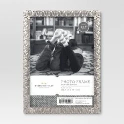Brushed Nickel Textured Frame - Threshold -Decoro Shop GUEST a2437d80 c425 447a 8f26 3e353d9a1234