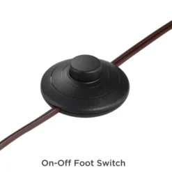 Franklin Iron Works Rustic Farmhouse Arc Floor Lamp With USB Port 60" Tall Bronze Downbridge Faux Leather Empire Shade For Living Room Reading Bedroom -Decoro Shop GUEST a9aa8708 637b 44fe 9f8a 77c56e7dd6aa