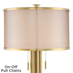 Possini Euro Design Granview Modern Table Lamp 32 1/2" Tall Brass Column Taupe Organza Outer Off White Linen Inner Drum Shade For Bedroom Living Room 10 Possini Euro Design Granview Modern Table Lamp 32 1/2" Tall Brass Column Taupe Organza Outer Off White Linen Inner Drum Shade For Bedroom Living Room -Decoro Shop GUEST ab5a4ef5 5251 4563 a797 c96730966c4d