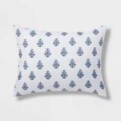 5pc Block Print With Border Comforter Bedding Set White/Blue - Threshold™ 10 5pc Block Print With Border Comforter Bedding Set White/Blue - Threshold™ -Decoro Shop GUEST b03a15d2 8e0b 42ad bda7 eeee200581c9