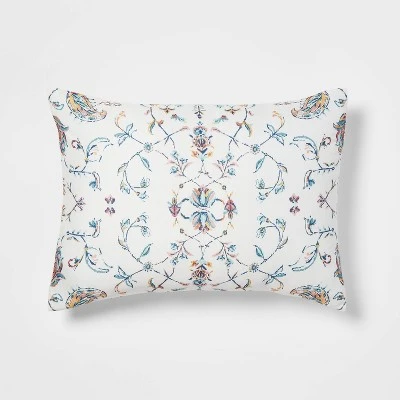 5pc Floral Border Print Comforter Bedding Set Blue/Pink/Yellow - Threshold™ 4 5pc Floral Border Print Comforter Bedding Set Blue/Pink/Yellow - Threshold™ - Image 4