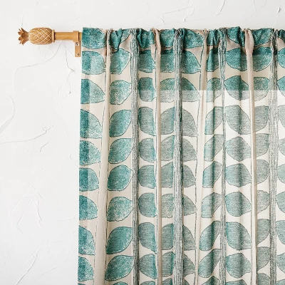 1pc Sheer Vines Burnout Window Curtain Panel Green - Opalhouse™ Designed With Jungalow™ 2 1pc Sheer Vines Burnout Window Curtain Panel Green - Opalhouse™ Designed With Jungalow™ - Image 2