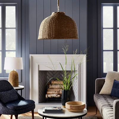 Large Seagrass Pendant Table Lamp Brown - Threshold™ Designed With Studio McGee 1 Large Seagrass Pendant Table Lamp Brown - Threshold™ Designed With Studio McGee