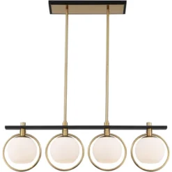 Possini Euro Design Carlyn Brass Black Linear Island Pendant Chandelier 33" Wide Modern White Glass Shade 4-Light LED Fixture For Dining Room Kitchen 11 Possini Euro Design Carlyn Brass Black Linear Island Pendant Chandelier 33" Wide Modern White Glass Shade 4-Light LED Fixture For Dining Room Kitchen -Decoro Shop GUEST b945b8da d215 4559 ba9a 8e2819c91766