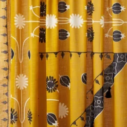 2pk Light Filtering Doorway Embroidery Window Curtain Panels Gold - Opalhouse™ Designed With Jungalow™ -Decoro Shop GUEST b974e2ad 1d91 4b57 9717 c8ae19cff47e
