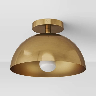 Valencia Flush Mount Ceiling Light Brass - Threshold™ 1 Valencia Flush Mount Ceiling Light Brass - Threshold™