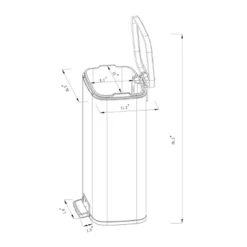 45L Rectangular Step Trash Can - Brightroom™ -Decoro Shop GUEST bc44a777 3ad8 456c b42b 05cf0b17d67c