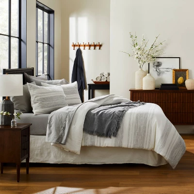 Textured Grid Lines Dobby Throw Blanket - Hearth & Hand™ With Magnolia 1 Textured Grid Lines Dobby Throw Blanket - Hearth & Hand™ With Magnolia