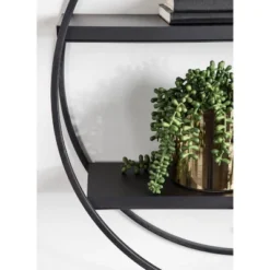 24" Diameter Sequoia Wood And Metal Round Wall Shelf - Kate & Laurel All Things Decor 16 24" Diameter Sequoia Wood And Metal Round Wall Shelf - Kate & Laurel All Things Decor -Decoro Shop GUEST bf82a7ce 8350 452d a743 df224ffe0d7f