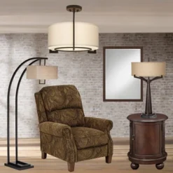 Possini Euro Design Stinson Modern Ceiling Light Semi Flush Mount Fixture 17 1/4" Wide Bronze 3-Light Linen Drum Shade For Bedroom Kitchen Living Room 13 Possini Euro Design Stinson Modern Ceiling Light Semi Flush Mount Fixture 17 1/4" Wide Bronze 3-Light Linen Drum Shade For Bedroom Kitchen Living Room -Decoro Shop GUEST c5be1f51 eb3a 4c04 a5ee 6954f22ffa67