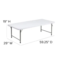 Flash Furniture 4.93-Foot Kid's Granite White Plastic Folding Table 10 Flash Furniture 4.93-Foot Kid's Granite White Plastic Folding Table -Decoro Shop GUEST ca401930 3ca2 43e4 a6f4 88afb68478bb