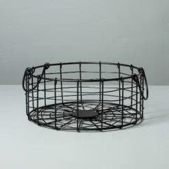 Round Wire Storage Basket With Handles Black - Hearth & Hand™ With Magnolia -Decoro Shop GUEST db906be6 c2aa 4ee5 bb74 a0cff421c0e0