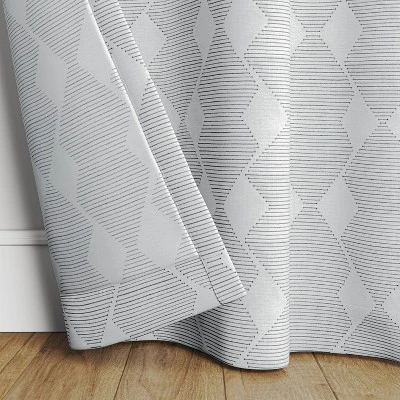 1pc 54"x84" Sheer Clipped Curtain Panel Radiant Gray - Threshold™ 2 1pc 54"x84" Sheer Clipped Curtain Panel Radiant Gray - Threshold™ - Image 2