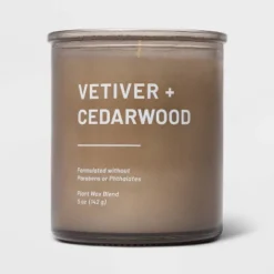 Glass Jar Vetiver And Cedarwood Candle Brown - Threshold™ 8 Glass Jar Vetiver And Cedarwood Candle Brown - Threshold™ -Decoro Shop GUEST dfa4fefe 0ef4 4373 802b 4787eff784da
