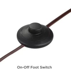 Franklin Iron Works Tahoe Rustic Industrial Downbridge Arc Floor Lamp 60" Tall Bronze Metal Faux Leather Empire Shade For Living Room Reading Bedroom -Decoro Shop GUEST e05b399a 8574 4207 8a54 7ad59054f9b8