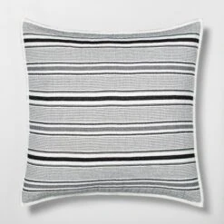 Textured Stripe Pillow Sham Dark Gray/Cream - Hearth & Hand With Magnolia 9 Textured Stripe Pillow Sham Dark Gray/Cream - Hearth & Hand With Magnolia -Decoro Shop GUEST e5d23bbb adcc 4d87 a960 dc48647436f7