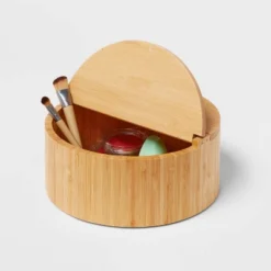 9" X 4" Circular Hinge Lid Bamboo Countertop Organizer - Brightroom™ 5 9" X 4" Circular Hinge Lid Bamboo Countertop Organizer - Brightroom™ -Decoro Shop GUEST e91a16ba 67ba 4346 aca1 624c8c7558a6