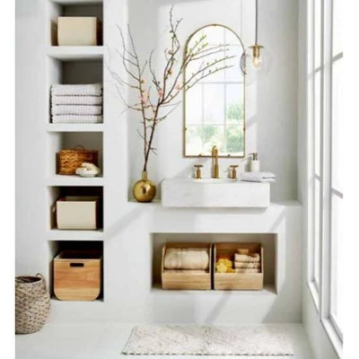 Textured Diamond Shag Bath Rug Cream - Opalhouse™ 3 Textured Diamond Shag Bath Rug Cream - Opalhouse™ - Image 3