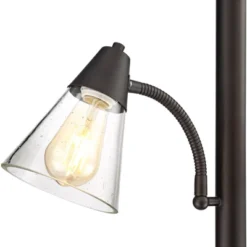 Franklin Iron Works Warwick Industrial Torchiere Floor Lamp With Side Lights 71 1/2" Tall Tiger Bronze LED Clear Seedy Glass For Living Room Reading 10 Franklin Iron Works Warwick Industrial Torchiere Floor Lamp With Side Lights 71 1/2" Tall Tiger Bronze LED Clear Seedy Glass For Living Room Reading -Decoro Shop GUEST ea3e2832 aa93 4608 867e b86e755fc252