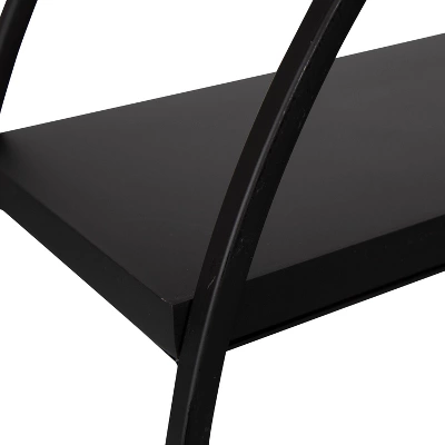 24" Diameter Sequoia Wood And Metal Round Wall Shelf - Kate & Laurel All Things Decor 2 24" Diameter Sequoia Wood And Metal Round Wall Shelf - Kate & Laurel All Things Decor - Image 2