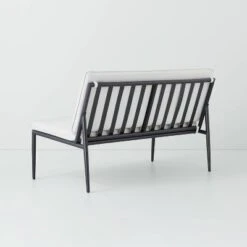 Cushioned Metal Outdoor Loveseat - Cream/Black - Hearth & Hand™ With Magnolia 9 Cushioned Metal Outdoor Loveseat - Cream/Black - Hearth & Hand™ With Magnolia -Decoro Shop GUEST f204158e 1e80 40e7 9a77 d4b194db81f3