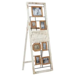 Wood 6 Slot Wall Photo Frame With Floor Stand Brown - Olivia & May -Decoro Shop GUEST f634fa3f 96be 44c8 a20c bcc2e7134bd0