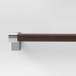 Dark Faux Wood Curtain Rod Nickel - Threshold™ -Decoro Shop GUEST f65030f0 7be0 425c 96b7 548c0d49cc46