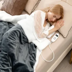 Tangkula 50" X 60" Heated Electric Reversible Fleece Blanket Blanket Throw W/ 10 Heat Levels, 9 Hours Auto Shut-Off, Overheat Protection Gray 12 Tangkula 50" X 60" Heated Electric Reversible Fleece Blanket Blanket Throw W/ 10 Heat Levels, 9 Hours Auto Shut-Off, Overheat Protection Gray -Decoro Shop GUEST fbb59535 576b 4406 9195 ee135ff135bc